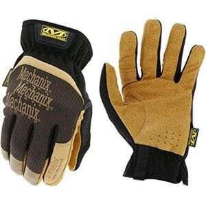 Mens Leather Work Gloves Fastfit Abrasion Resistant Breathable Safety Constructi